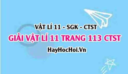 Giải Vật lí 11 Chân trời sáng tạo trang 113 SGK